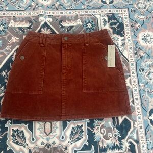 NWT Boutique Burnt Orange Corduroy Skirt Size Medium